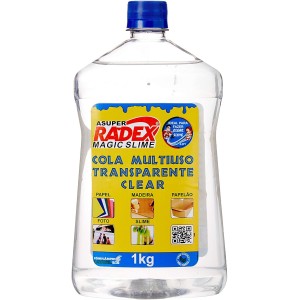 COLA LÍQUIDA TRANSPARENTE SLIME 1KG RADEX