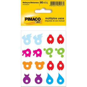 REFORÇO PARA FICHÁRIO DIVERTIDOS C/80 PIMACO