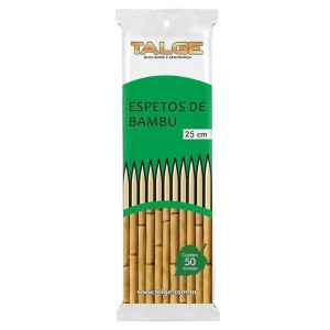 ESPETO DE BAMBU 25CM C/50 TALGE