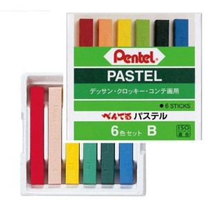 GIZ PASTEL SECO 6 CORES BÁSICAS PENTEL