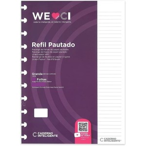 REFIL GRANDE PAUTADO 30FLS 120G PARA CADERNO INTELIGENTE