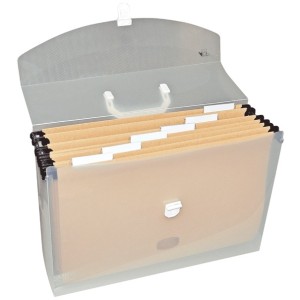 PASTA MALETA CRISTAL COM 6 PASTAS SUSPENSAS ACP