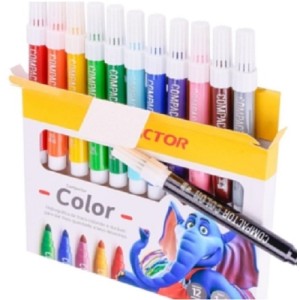 CANETINHAS HIDROGRÁFICAS JUMBO COM 12 CORES COMPACTOR