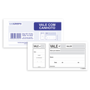 VALE COM CANHOTO 50FLS SIDGRAPH