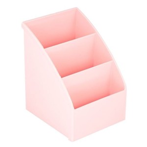 ORGANIZADOR DE MESA 3 DIVISÓRIAS ROSA PASTEL MAXCRIL WALEU