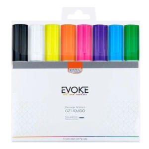 GIZ LÍQUIDO 8 CORES 6MM EVOKE BRW