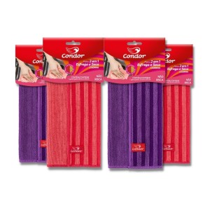 PANO DE MICROFIBRA 2 EM 1 ESFREGA E SECA 30X30 CONDOR