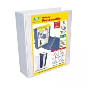 PASTA FICHÁRIO A4 LOMBO 7,5CM 4 ARGOLAS PERSONALITÉ BRANCA ACP