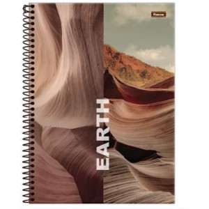 CADERNO 1/4 80FLS CAPA DURA ESPIRAL 4 ELEMENTOS FORONI