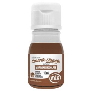 ANILINA CORANTE LÍQUIDO MARROM CHOCOLATE 10ML MIX