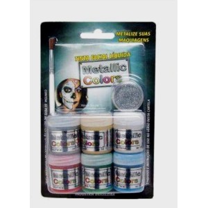 PINTURA FACIAL METALLIC COLORS 6 CORES ROSTINHO PINTADO